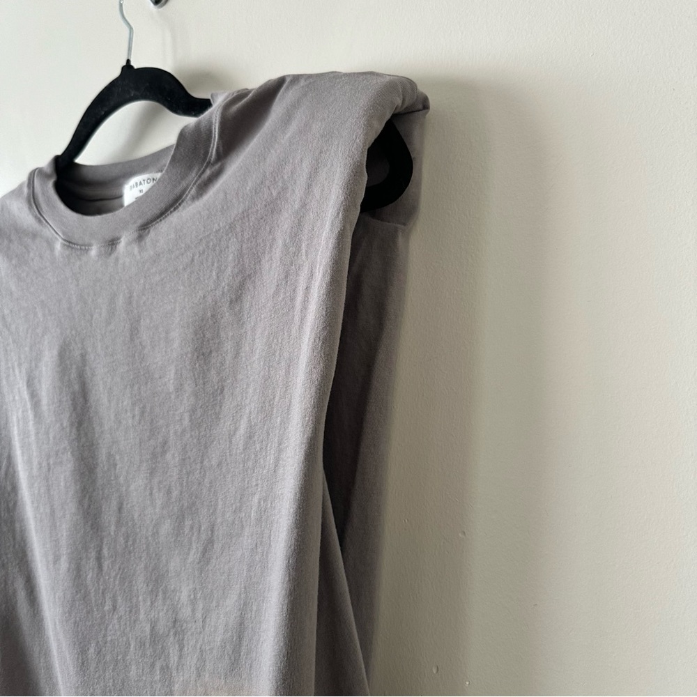 Aritzia-Babaton Shoulder Pad Mini Dress In Pewter Grey (Size:XS) - Picture 8 of 11